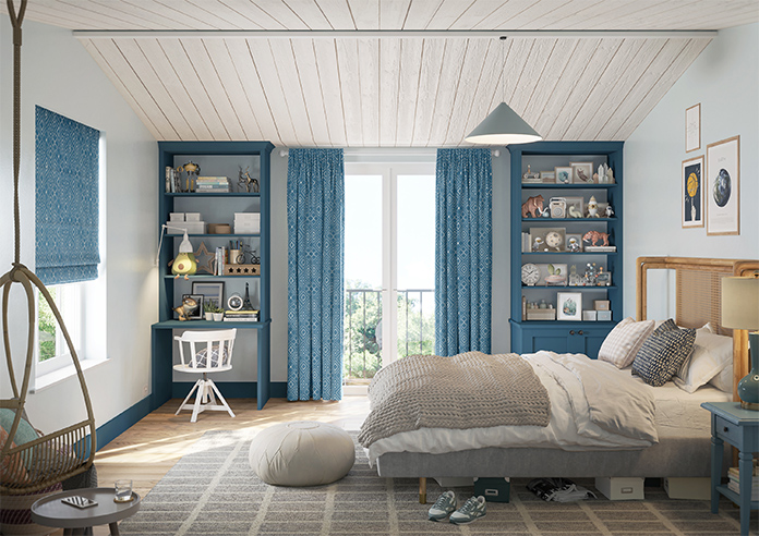 Newquay, Cerulean - Made to Measure Curtain - Image 14